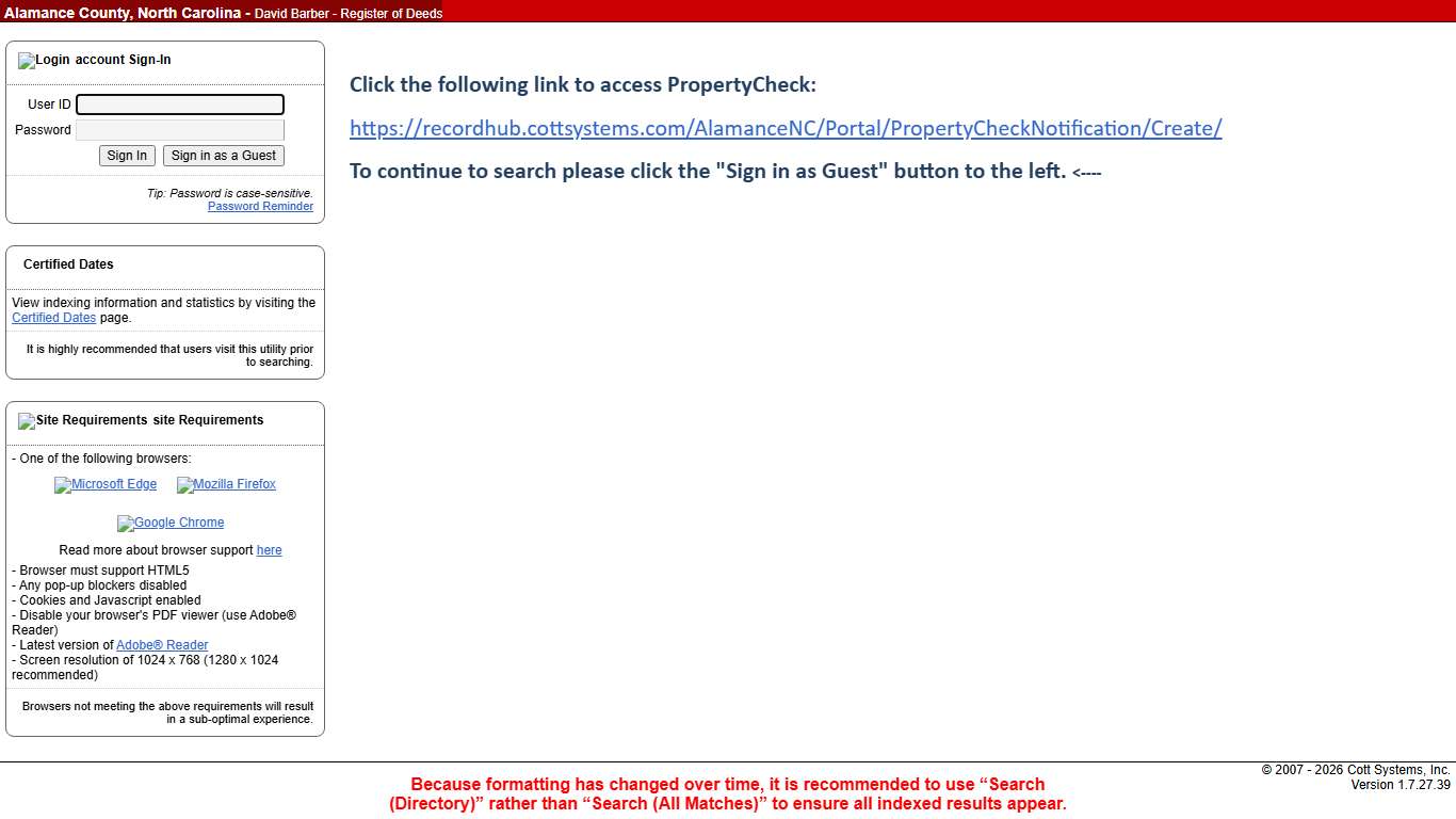 eSearch | Account Sign In